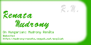 renata mudrony business card
