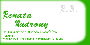 renata mudrony business card